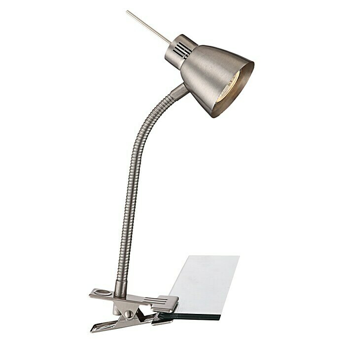Globo Nuova LED-klemlamp (1 lampen, 3 W, Nikkel mat)
