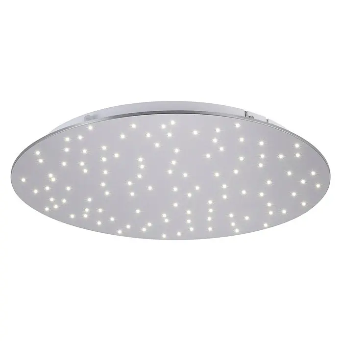 Just Light LED-Panel rund - 18 W, Ø x H: 480 mm x 4 cm, Weiß - Deckenleuchte mit Sternenmuster.