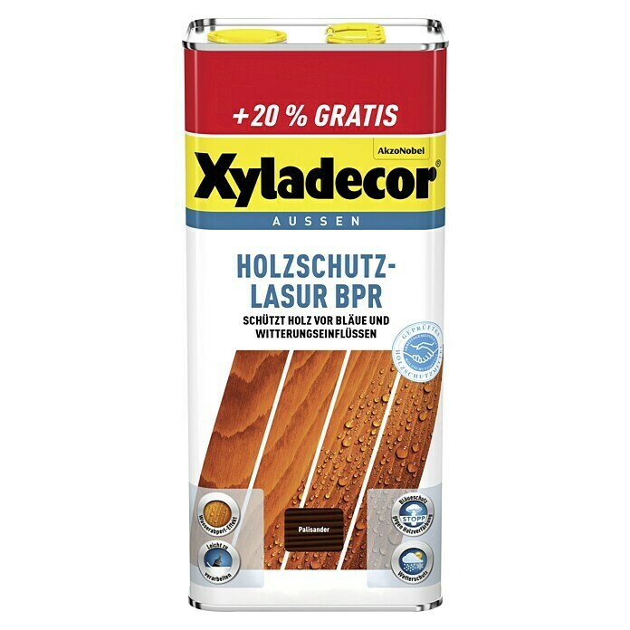 Xyladecor Holzschutzlasur BPR (Palisander, 6 l, Materialbasis: Alkydharz) | BAUHAUS
