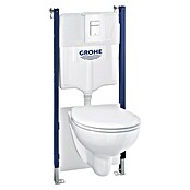 Grohe Wand-WC-Set Solido Compact 5 in 1 (Spülrandlos, Spülform: Tief, WC Abgang: Waagerecht, Weiß) | BAUHAUS