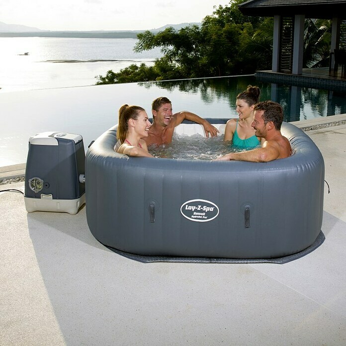 Bestway Lay-Z-Spa Außen-Whirlpool Hawaii Hydrojet ProL x B x H: 180 x 180 x 71 cm, 795 l, Geeignet für: 4 - 6 Personen Use Shot