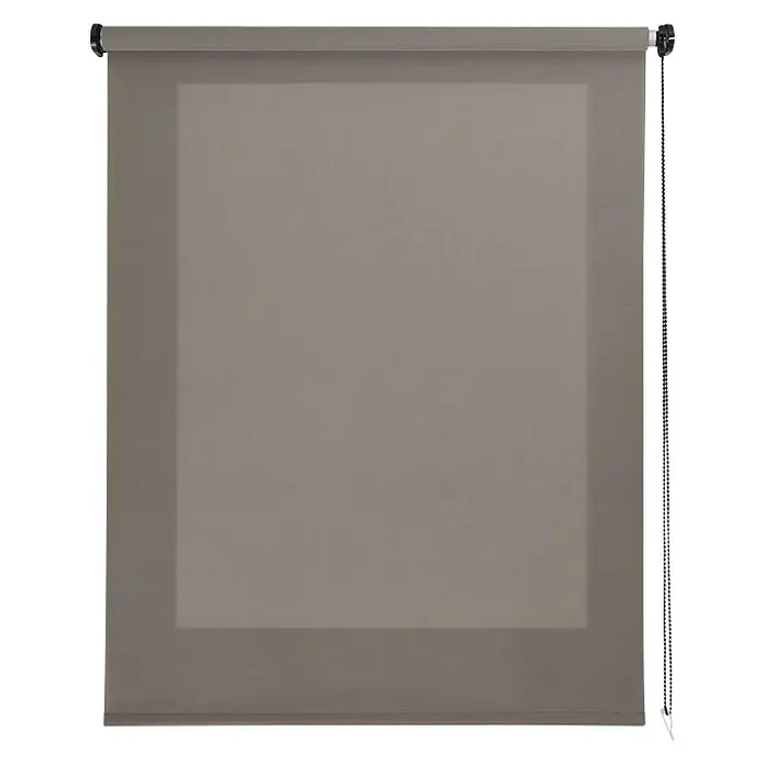 Estor enrollable - An x Al: 80 x 250 cm, Cappuccino - Estores enrollables grises con cadena de control que proporcionan protección solar elegante y funcional. Ideal para cualquier decoración.