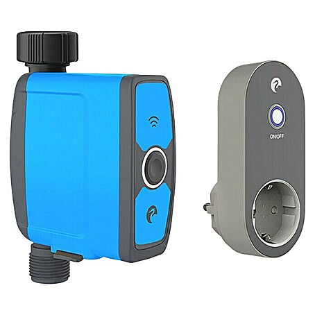 Garza Smart Home Enchufe inteligente y Controlador de riego (Azul, Plástico, IP54, Ubicar)