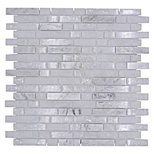 Mosaikfliese Verbund Crystal Mix XIC V1311 (29,8 x 30,5 cm, Weiß, Glänzend)