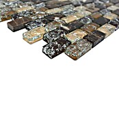 Mosaikfliese Crystal Mix XIC B1155 (30 x 28,5 cm, Braun, Glänzend)