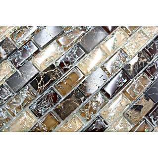 Mozaik pločica Crystal Mix XIC B1155 (30 x 28,5 cm, Smeđe boje, Sjaj)