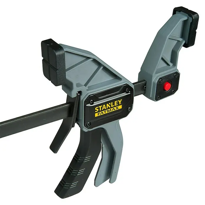 Stanley FatMax Einhandzwinge - Spannweite: 300 mm, Ausladung: 78 mm - Stanley Fatmax Einhandzwinge mit grauem Griff und schwarzem Spannbacken für sicheren Halt beim Klemmen und Fixieren von Werkstücken.
