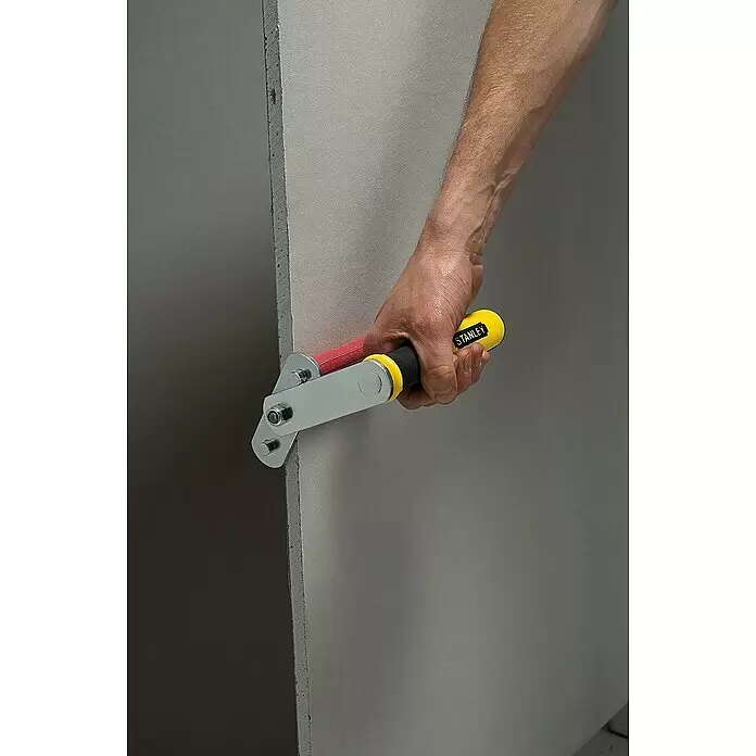 Stanley Plattenheber mit Tragegriff - Passend für: 3 Standard-Gipskartonplatten - Anwendungsbeispiel