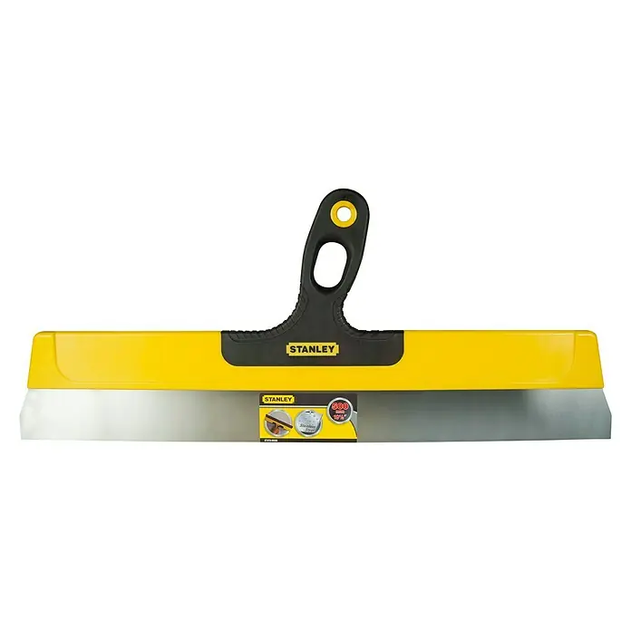 Stanley Flächenspachtel - Klingenbreite: 500 mm, Klingenlänge: 45 mm - Stanley Flächenspachtel: Gelb und silberfarben, ideal für glatte Oberflächen und präzises Auftragen von Materialien.
