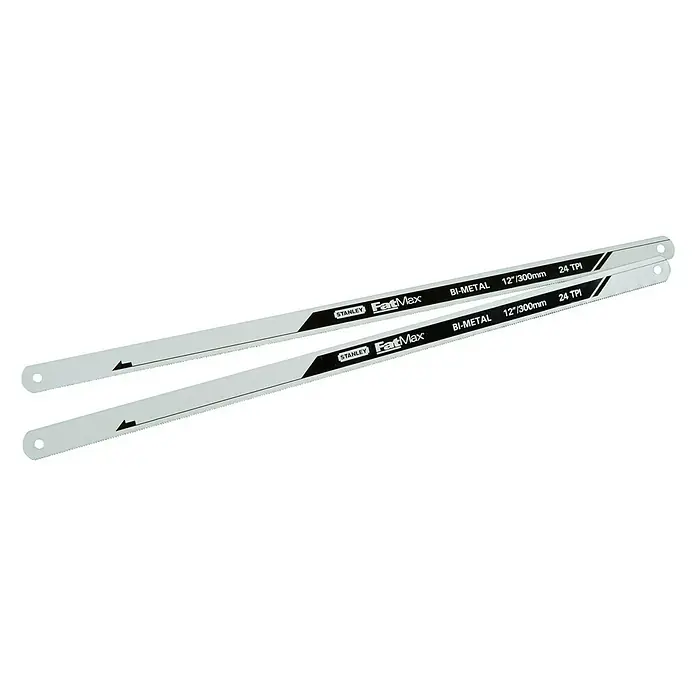 Stanley FatMax Metallsägeblatt - Anzahl Zähne: 24 Stk., Länge: 300 mm - Zwei Stanley FatMax Bi-Metall Sägeblätter, 12"/300mm, 24 Zähne pro Zoll, ideal für Metallsägearbeiten.