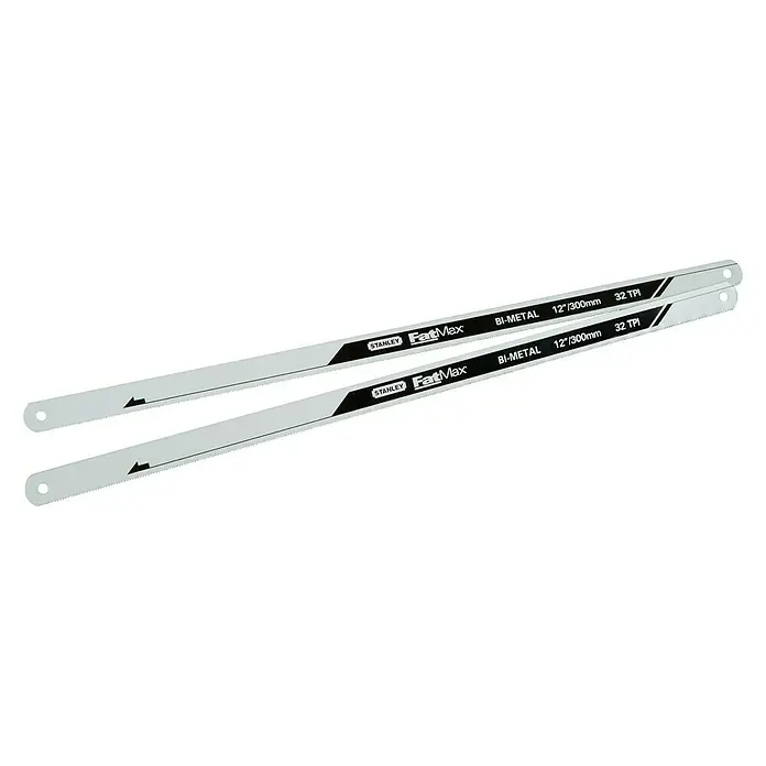 Stanley FatMax Metallsägeblatt - Anzahl Zähne: 32 Stk., Länge: 300 mm - Zwei Stanley FatMax Bi-Metall Sägeblätter, 12 Zoll/300mm, mit 32 Zähnen pro Zoll, ideal für verschiedene Schneidearbeiten.