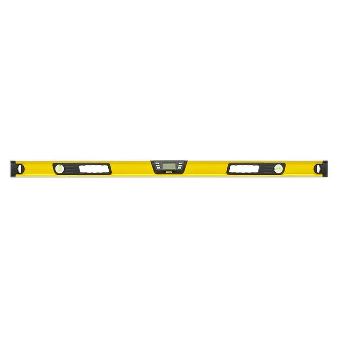 Stanley FatMax Digitale Wasserwaage - Länge: 120 cm - Gelbe Wasserwaage mit digitalen Anzeigen und Libellen zur präzisen Messung von Horizontalen und Vertikalen.