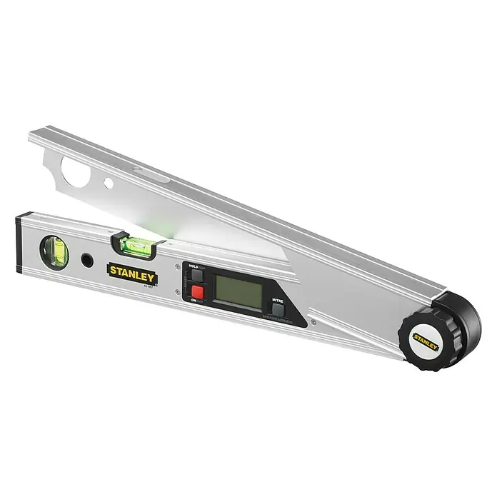 Stanley Digitaler Winkelmesser - Schenkellänge: 49 cm, Anzahl Libellen: 2 Stk. - Das digitale Winkelmessgerät von Stanley mit LCD-Display bietet genaue Winkelmessungen für Profis und Heimwerker.