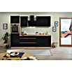 Respekta Premium Küchenzeile GLRP270HESS (Breite: 270 cm, Mit Elektrogeräten, Schwarz Hochglanz)