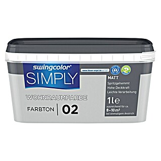 swingcolor Muurverf SIMPLY NR. 2 (Grijs - Nr. 02, 1 l)