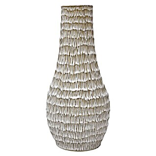 Vase (Ø x H: 17 x 30 cm, Keramik, Weiß)