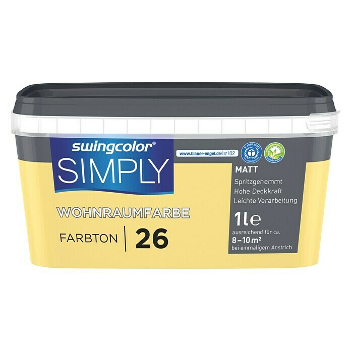 swingcolor Muurverf SIMPLY NR. 26 (Geel - Nr. 26, 1 l) | BAUHAUS