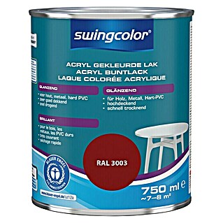 swingcolor Acryllak RAL 3003 Robijnrood  (Robijnrood, 750 ml, Glanzend)