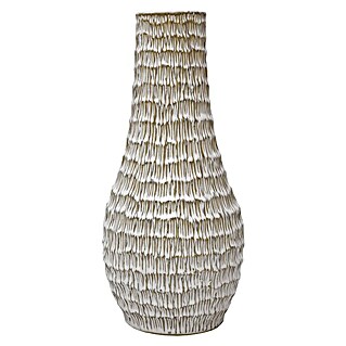 Vase (Ø x H: 19 x 38 cm, Keramik, Weiß)