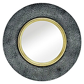 Wandspiegel (Durchmesser: 58 cm, Schwarz/Gold)