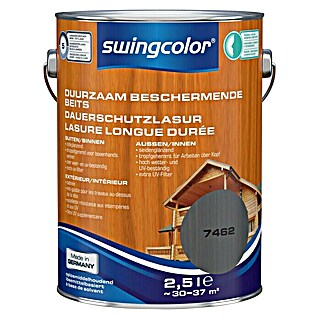 swingcolor Houtbeschermingsbeits Duurzaam Duifgrijs (Duifgrijs, 2,5 l, Zijdeglans)