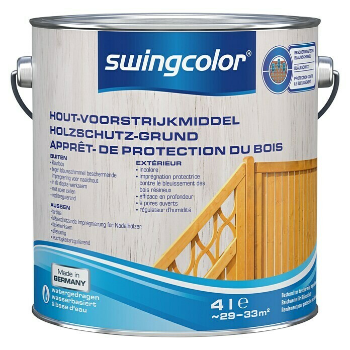 Swingcolor Apprêt de protection du bois pour l'extérieur 4l
