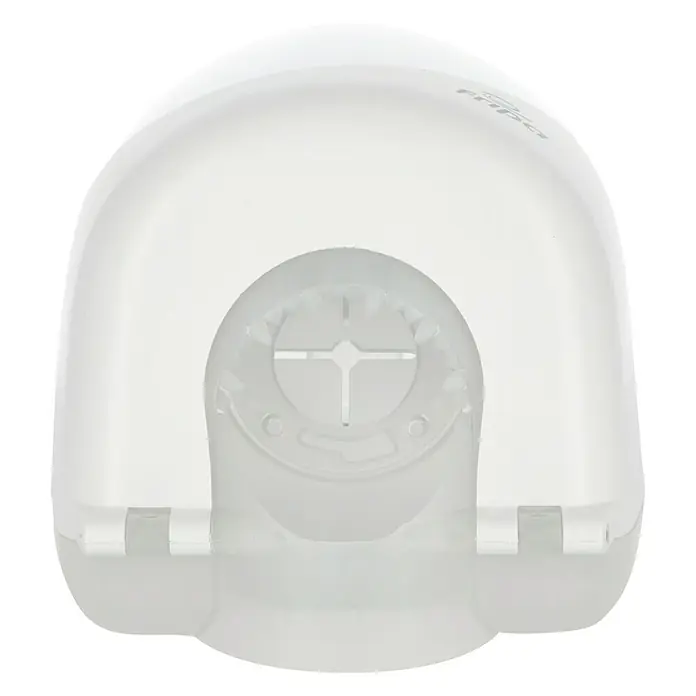 Profi Depot Wandträger - Höhe: 36 cm, Passend für: BAUHAUS Profi Depot Papierrollen Nr. 2 - Nahaufnahme eines Friso Nasensaugers, der ein transparentes Design und eine ergonomische Form aufweist.