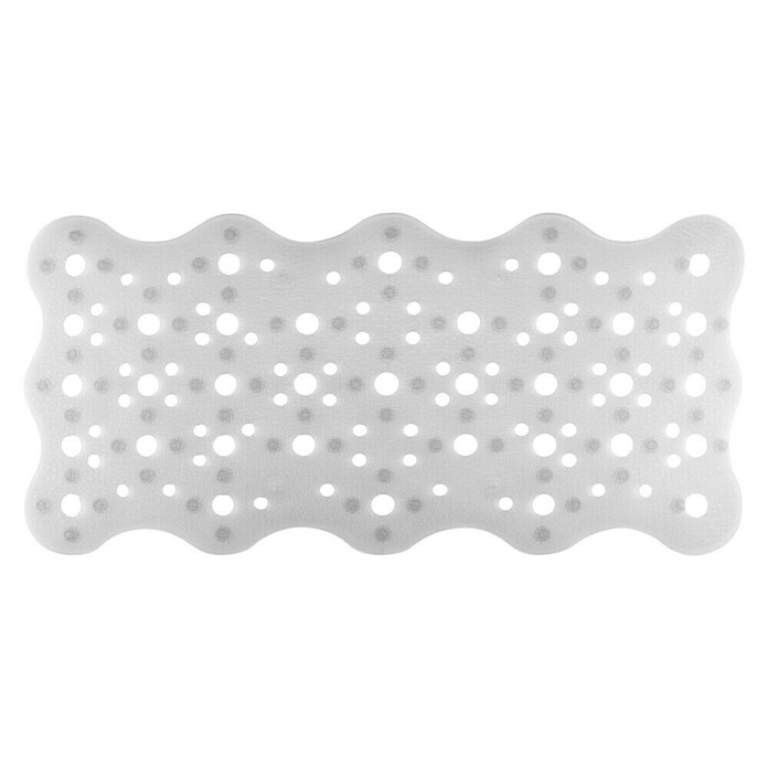 Tappeto antiscivolo per vasca da bagno Ice (L x L: 72 x 34 cm, trasparente)