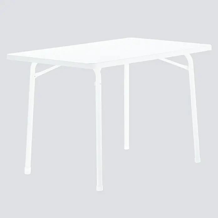 Sieger Gartentisch - L x B x H: 115 x 70 x 72 cm, Stahl, Kunststoff, Rechteckig, Weiß - Weißer Klapptisch mit rechteckiger Platte und stabilen Beinen, ideal für drinnen und draußen. Praktisch und platzsparend.