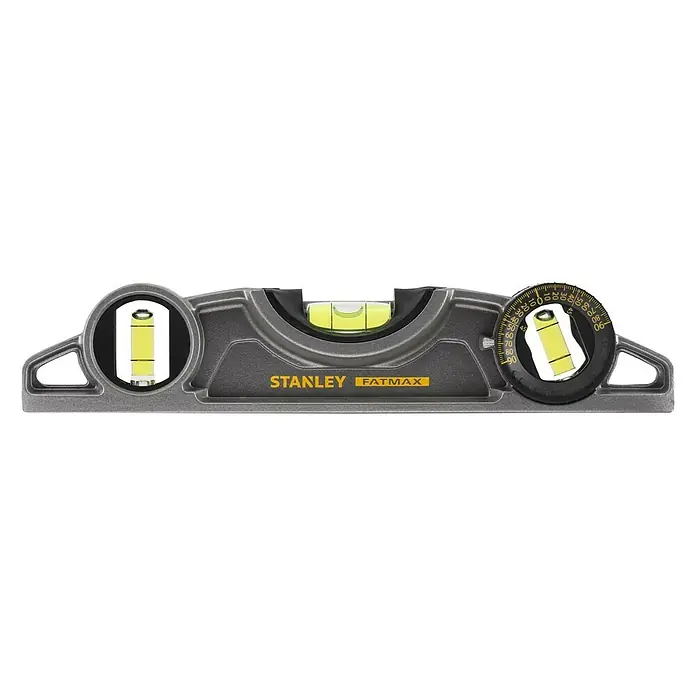 Stanley FatMax Torpedo-Wasserwaage - Länge: 250 mm, Anzahl Libellen: 3 Stk. - Stanley Fatmax Wasserwaage, ideal für präzise Messungen im Bau- und Heimwerkerbereich. Robuste Konstruktion mit gut ablesbaren Libellen.