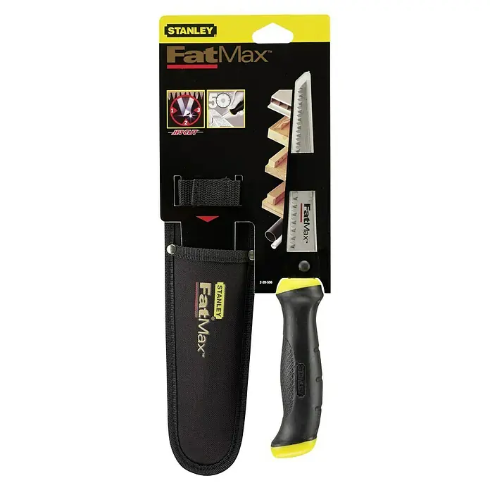 Stanley FatMax Gipskartonplatten-Stichsäge mit Holster - Länge: 355 mm - Stanley FatMax Handsäge mit Köcher, ideal für präzise Schnitte und komfortablen Transport. Robustes Werkzeug für Heimwerker und Profis.