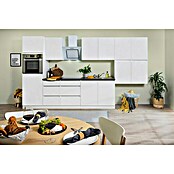 Respekta Premium Küchenzeile GLRP370HWWM (Breite: 370 cm, Mit Elektrogeräten, Weiß matt)