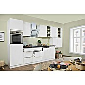 Respekta Premium Küchenzeile GLRP380HWWM (Breite: 380 cm, Mit Elektrogeräten, Weiß matt)