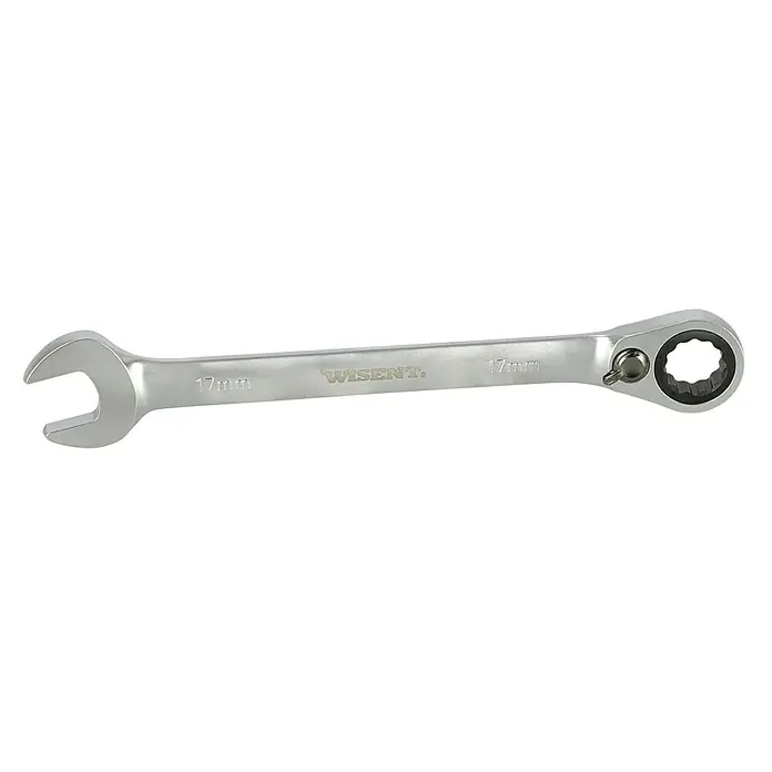 Wisent Werkzeugkoffer - L x B x H: 510 x 377 x 167 mm, 103 -tlg. - WISENT Ringmaulschlüssel mit Ratsche, 17mm, ideal für schnelles und effizientes Schrauben in Werkstatt oder Garage. Hochwertige Verarbeitung.