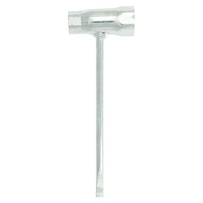 Oregon Kombi-Schlüssel - Stahl, 13x19 - Metallischer T-Schlüssel mit Steckschlüssel auf der einen und Schlitzschraubendreher auf der anderen Seite für vielfältige Reparaturen.