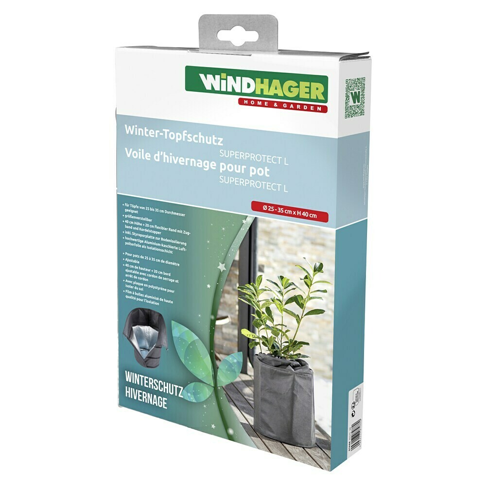 Windhager Topfschutz Superprotect L – Winterschutz Für Kübelpflanzen – Durchmesser 25–35 Cm, Höhe 40 Cm (2er-Pack)