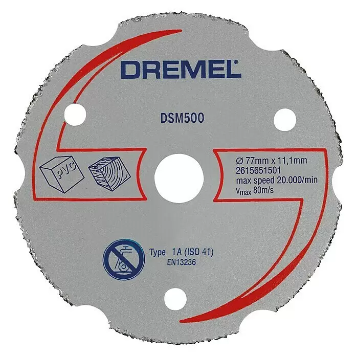 Dremel Karbid-Trennscheibe DSM 500Durchmesser Scheibe: 77 mm, Geeignet für: Holz, Schnitttiefe: 20 mm, 1 Stk. Top View