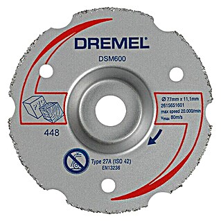 Dremel Carbide doorslijpschijf DSM600 (Schijfdiameter: 77 mm, Zaagdiepte: 20 mm)