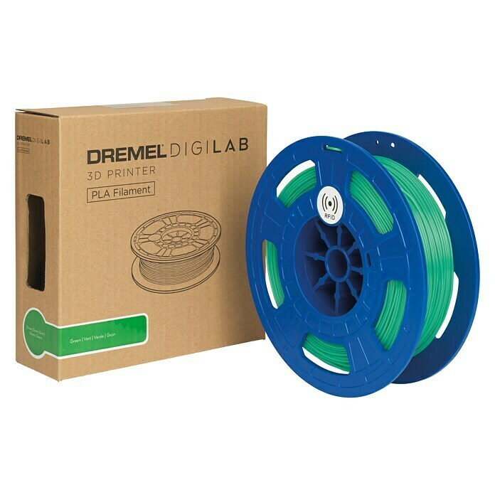 Dremel 3D-Drucker-Filament PLA-DF07Polylactide (PLA), Durchmesser: 1,75 mm, Grün Diagonal View