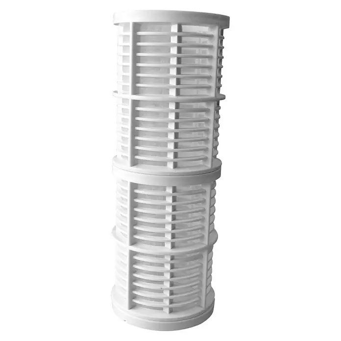 Neptun Ersatzkartusche - Passend für: Neptun Hauswasserwerk-Vorfilter - Abgebildeter Wasserfilter, ein zylindrisches Produkt. Der Filter ist weiß und hat eine netzartige Struktur. Ideal für sauberes Wasser.