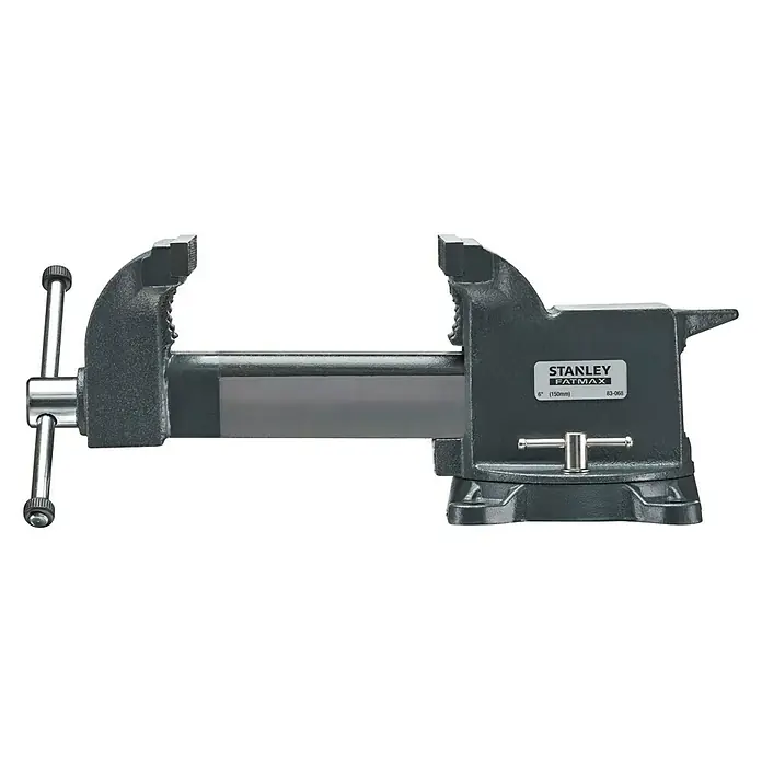 Stanley Schraubstock MaxSteel - Angeschraubt, Metall, Backenbreite: 150 mm - Stanley Fatmax Schraubstock, ein robustes Werkzeug für sicheres Spannen. Ideal für Werkstattarbeiten, bietet Stabilität und Präzision.
