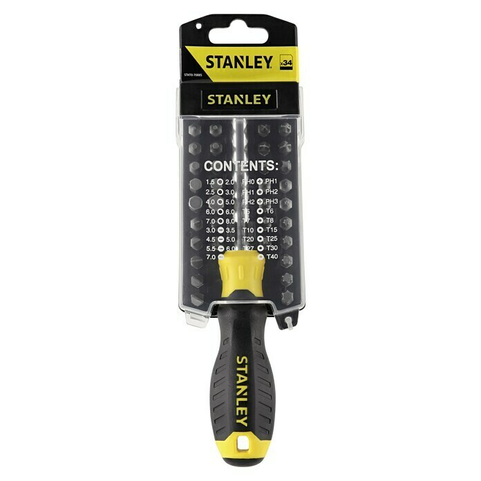 Stanley STHT0-70885 - Juego de destornilladores multipuntas (35 piezas),  amarillo/negro