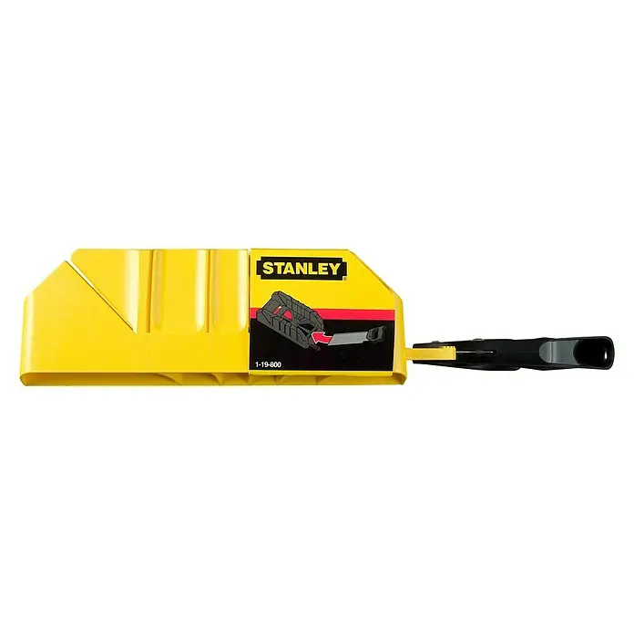 Stanley Gehrungsschneidladen-Set - Blattlänge: 355 mm, 350 x 143 x 95 mm - Gelbe Stanley Stichsäge mit schwarzem Griff, ideal zum präzisen Schneiden von Holz und anderen Materialien.