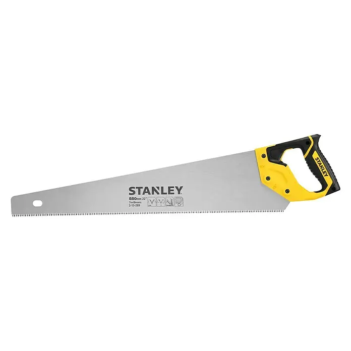 Stanley Handsäge - Blattlänge: 550 mm, 7 Stk. - Stanley Handsäge mit gelb-schwarzem Griff. Die Säge hat ein 550 mm langes Blatt und ist ideal für diverse Holzarbeiten.