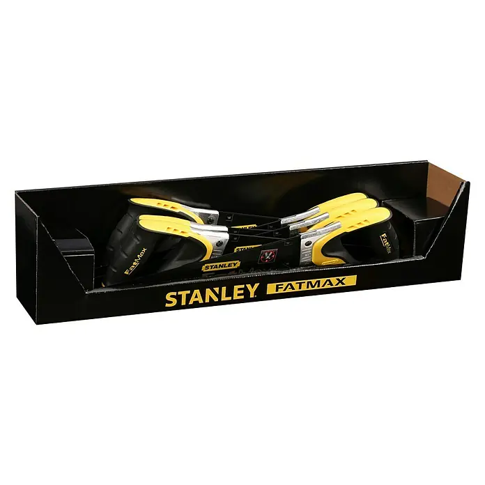 Stanley FatMax Handsäge Gen2 Appliflon - Länge: 380 mm - Die Stanley FatMax Zange in einer schwarzen Verpackung, die die Marke deutlich zeigt. Ideal für Profis und Heimwerker.