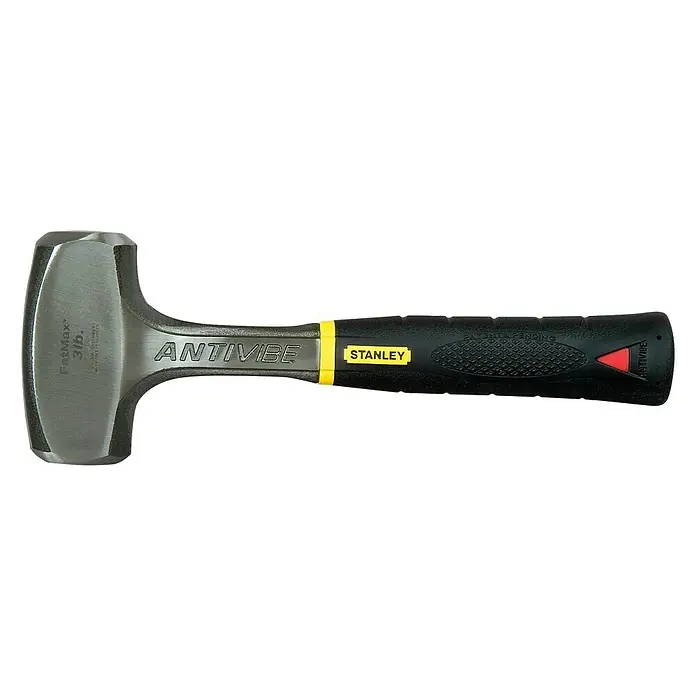 Stanley FatMax Fäustel ANTIVIBE - 1.360 g - FatMax 3 lb Hammer mit Anti-Vibe-Technologie und Stanley-Markenlogo, robust für optimale Leistung bei schweren Arbeiten.