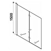 Camargue Vario Badewannenaufsatz S85 (B x H: 140 x 150 cm, 2 Stk., Chrom) | BAUHAUS