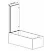 Camargue Vario Badewannenaufsatz S85 (B x H: 140 x 150 cm, 2 Stk., Chrom) | BAUHAUS