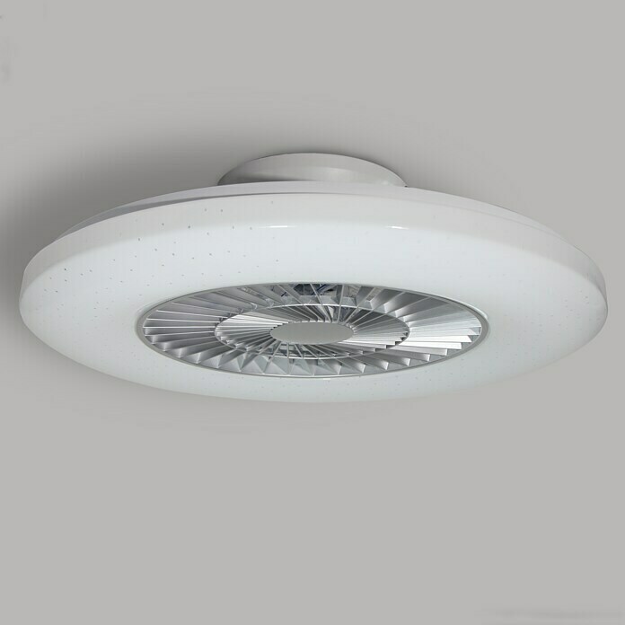 Proklima Deckenventilator mit LED-Beleuchtung40 W, Silber, Ø x H: 59,5 x 19,5 cm Detail Shot