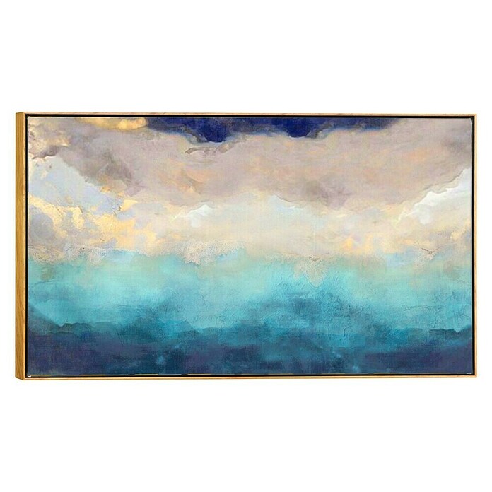 Foto op canvas (Abstract Blue, b x h: 118 x 70 cm) | BAUHAUS